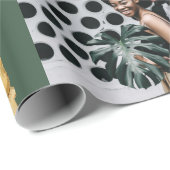 Waterverf kerstversieringen Foto Collage Green Cadeaupapier (Rol Hoek)