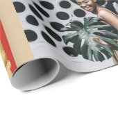 Waterverf kerstversieringen Foto Collage Red Cadeaupapier (Rol Hoek)