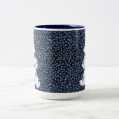 Waterverf kerstversieringen op White Tree Dark Tweekleurige Koffiemok (Center)