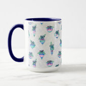 Waterverf kerstversieringen op wit mok (Links)