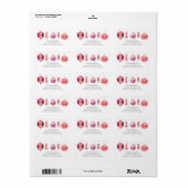 Waterverf kerstversieringen retouradres etiket (Full Sheet)