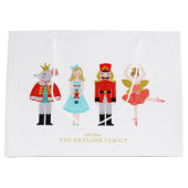 Waterverf-kerstvoedingskraaktekens Groot Cadeauzakje (Voorkant)