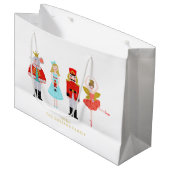 Waterverf-kerstvoedingskraaktekens Groot Cadeauzakje (Voorkant Gekanteld)