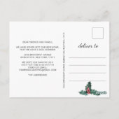 Waterverf kerstwinter bewegende aankondiging briefkaart (Achterkant)