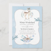 Waterverf Kerstwinter: Birthday Kaart (Voorkant)