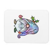 Waterverf Kerstwinter Garden Gnome Magneet (Horizontaal)