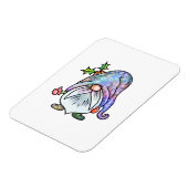 Waterverf Kerstwinter Garden Gnome Magneet (Linkerzijde)