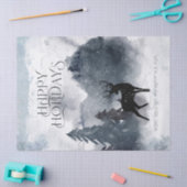 Waterverf kerstwinter tissuepapier (Craft)