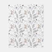 Waterverf-kerstwinterpatroon Fleece Deken (Voorkant)