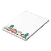 Waterverf Kerstwinterstedenhuizen Notitieblok (Linkerzijde)