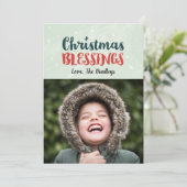 Waterverf kerstzegeningen feestdagenkaart (Staand voorkant)