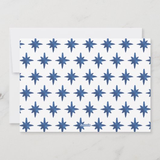 Waterverf kerstzegeningen Nativiteit Foto Feestdagenkaart (Achterkant)