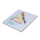 Waterverf Kestrel Sparrow Hawk Bird Tegeltje (Zijkant)