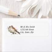 Waterverf Kestrel Sparrow Hawk Falcon Bird Custom Etiket (Insitu)