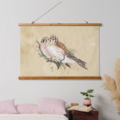 Waterverf Kestrel Sparrow Hawk Falcon Bird Hangend Wandkleed (Slaapkamer)