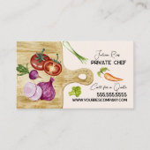 Waterverf Keten groenten en fruit Visitekaartje (Voorkant)