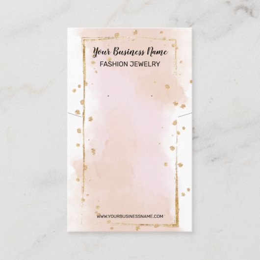  Waterverf Ketting Verdien DisplayCard Visitekaartje (Voorkant)