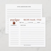 Waterverf  Kettle Recipe Kaart (Voorkant / Achterkant)