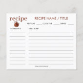 Waterverf  Kettle Recipe Kaart (Voorkant)