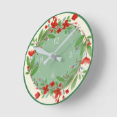 Waterverf keuken bloemen ronde klok (Hoek)