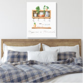 Waterverf Keuken Boho Kookcitaat Canvas Afdruk (Insitu (Slaapkamer))