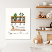Waterverf Keuken Boho Kookcitaat Canvas Afdruk