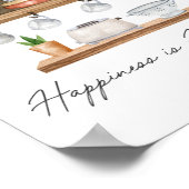 Waterverf Keuken Boho Kookcitaat Poster (Hoek)