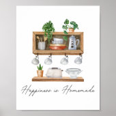 Waterverf Keuken Boho Kookcitaat Poster (Voorkant)