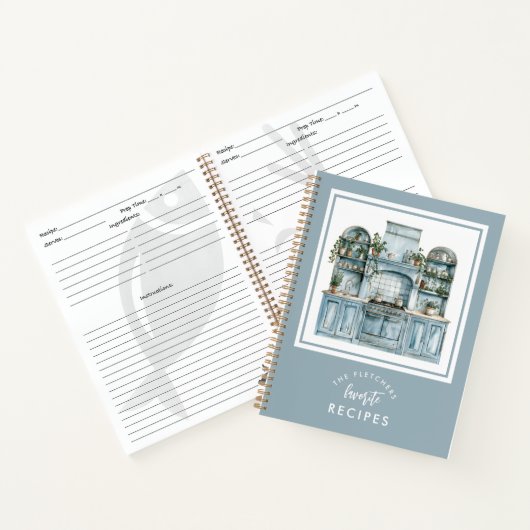 Waterverf keuken familie recept Notitieboek (Binnen)