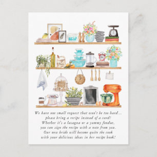 Waterverf Keuken Gereedschap Bruidsfeest Recept Briefkaart