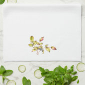 Waterverf keuken theedoek berberis (Gevouwen)