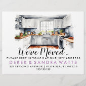 Waterverf keuken Verandering van adres dat we hebb Flyer (Voorkant)
