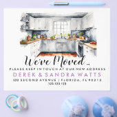 Waterverf keuken Verandering van adres dat we hebb Flyer (Enkel)