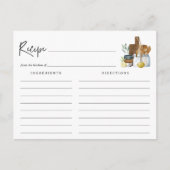 Waterverf Keuken Vrijgezellenfeest Recept Kaart (Voorkant)