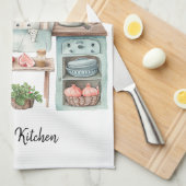 Waterverf Keuken wastafel keukenhanddoek (Quarter Fold)