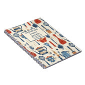 Waterverf Keukengereedschap Gepersonaliseerd Recep Notitieboek (Rechterzijde)