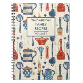 Waterverf Keukengereedschap Gepersonaliseerd Recep Notitieboek (Voorkant)