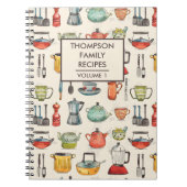 Waterverf keukengereedschap Gepersonaliseerd Recep Notitieboek (Voorkant)