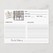 Waterverf keukengereedschap Vrijgezellenfeest Ontv Briefkaart (Achterkant)