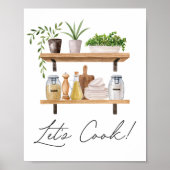 Waterverf Keukengerei en kamerplanten Quote Poster (Voorkant)