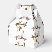 Waterverf keukengerei met retro Bedankdoosjes (Voorkant Zijde)