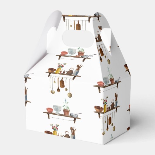  Waterverf keukengerei met retro Bedankdoosjes (Voorkant Zijde)