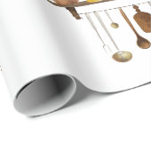  Waterverf keukengerei met retro Cadeaupapier (Rol Hoek)