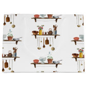 Waterverf keukengerei met retro Groot Cadeauzakje (Voorkant)