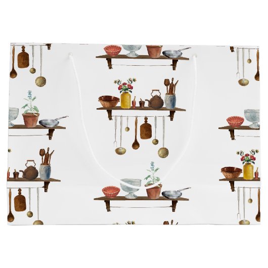  Waterverf keukengerei met retro Groot Cadeauzakje (Achterkant)