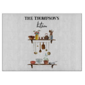  Waterverf keukengerei met retro Snijplank (Voorkant)