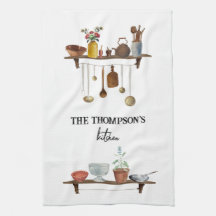  Waterverf keukengerei met retro