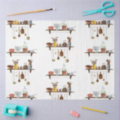 Waterverf keukengerei met retro Tissuepapier (Craft)