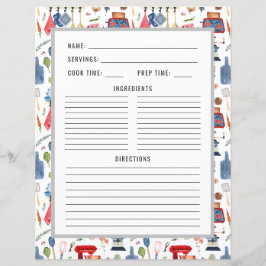 Waterverf Keukengerei | Receptenmap Pagina