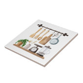 Waterverf keukengerei tegeltje (Zijkant)